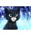 Le petit chat noir Broderie Diamant