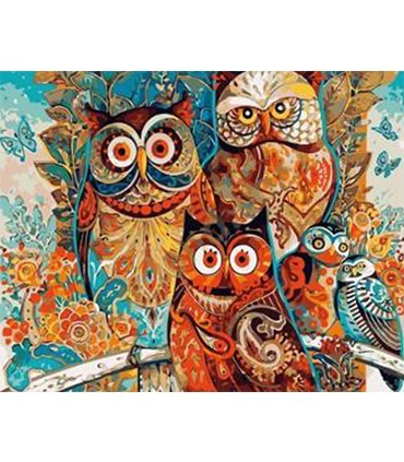 Chouette mandala Broderie Diamant