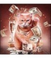 Le Chat millionnaire Broderie Diamant