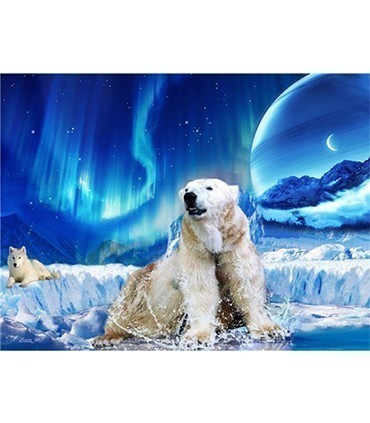 L'ours auroreboréal Broderie Diamant