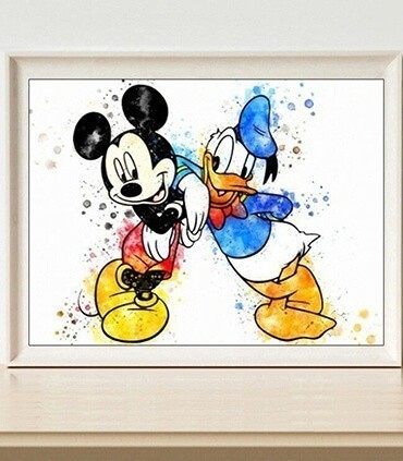 Mickey et Donald en peinture Diamond Painting