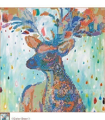 Peinture cerf coloré Diamond Painting