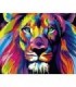 Portrait Lion coloré Diamond Painting