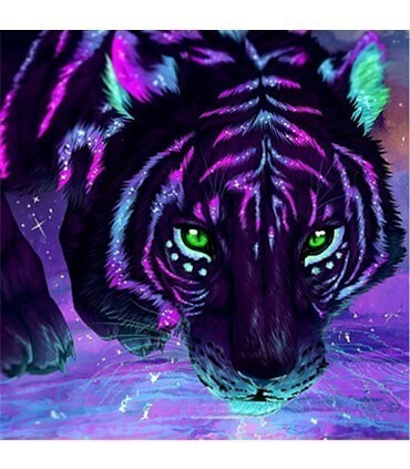 Tigre Néon Diamond Painting