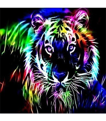 Grand Tigre Néon Diamond Painting