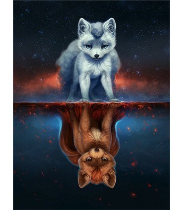 Miroire Renard enchanté Diamond Painting