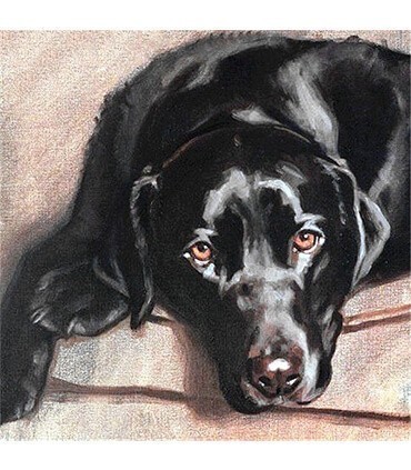 Chien noir Diamond Painting