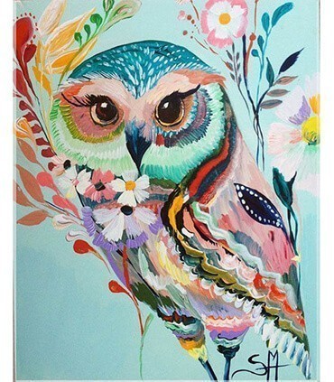 Hibou coloré Diamond Painting