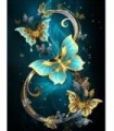 Papillons Or et Bleu Diamond Painting