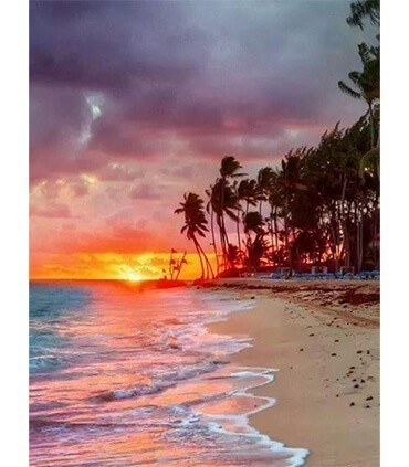 Plage paradisique Diamond Painting