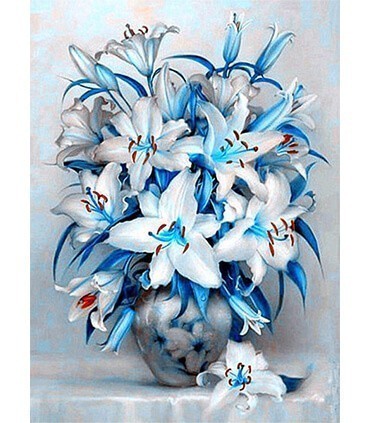 Bouquet de Lys Bleu Diamond Painting | Love Diamond Painting