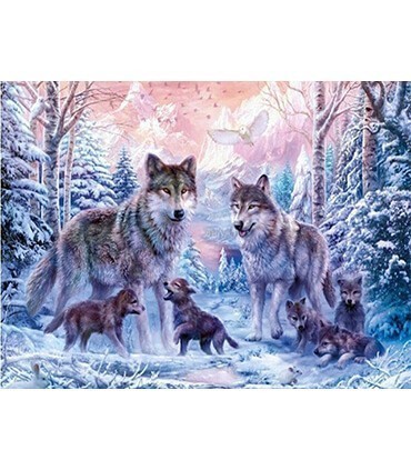 Famille de Loup Diamond Painting