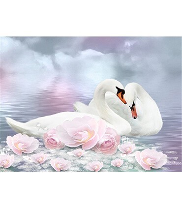 Cygnes enlacés Diamond Painting