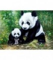 Maman panda et son bébé Diamond Painting