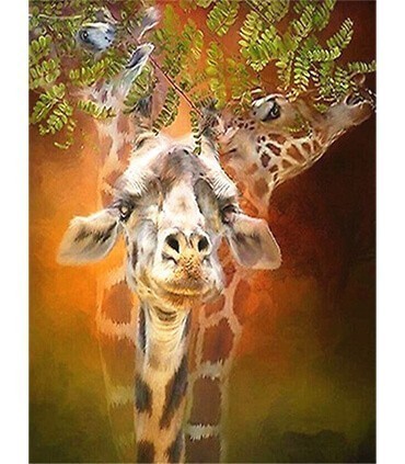 Portrait de Girafe Diamond Painting