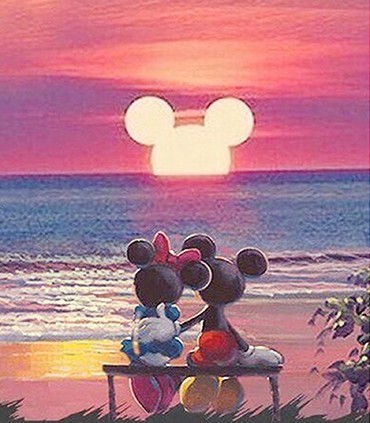 Mickey et Minnie à la mer Diamant