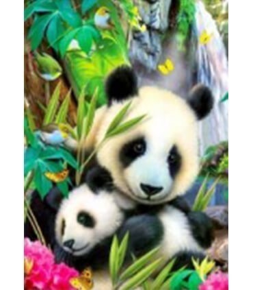 Peinture Panda et son bébé Diamond Painting