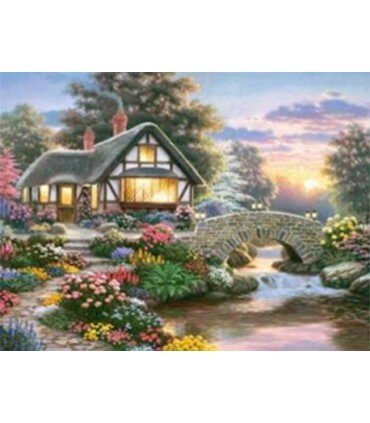 Merveilleuse maison au fond du jardin Diamond Painting