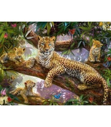 Tableau Famille guépard Diamond Painting