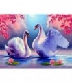 Cygnes et nénuphar Diamond Painting