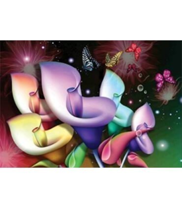 Fleurs arums exotiques Diamond Painting