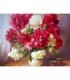 Bouquets de pivoines blanches et rouges Diamond Painting