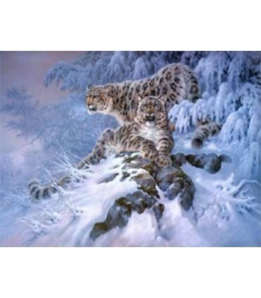 Les panthères des Neiges Diamond Painting