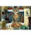 Chat au resto Italien Diamond Painting
