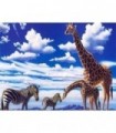 Girafes et zèbres Diamond Painting