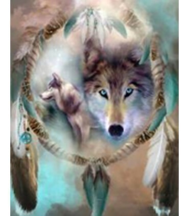 Loup Indien 3 Diamond Painting