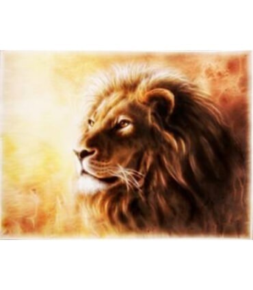 Portrait du grand lion de la jungle Diamond Painting