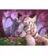 Dessin de tigre blanc, yeux azur Diamond Painting