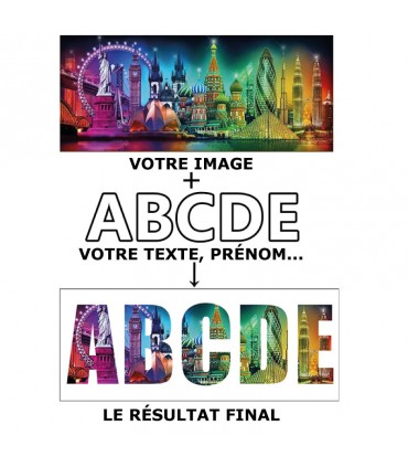 Diamond painting personnalisé avec Prénom