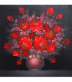 Bouquet de fleurs rouge Broderie Diamant