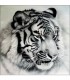 Tigre en noir et blanc Broderie Diamant